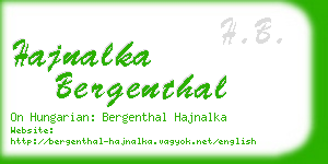 hajnalka bergenthal business card